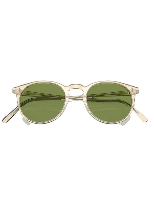 Oliver Peoples Bărbătești Ochelari de soare cu Transparent Cadru și Verde Lentilă