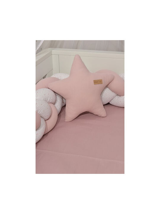 Baby Oliver Crib Decorative Pillow Star Pink 37x37cm BO- Pink
