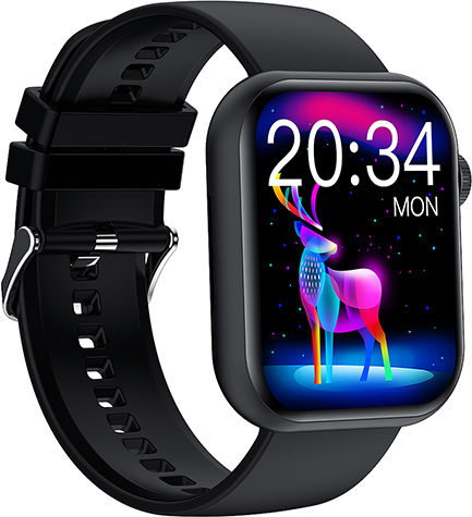 Egoboo GW41 Aluminium Smartwatch with Heart Rate Monitor (Black)