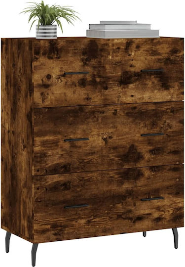 Schrank Boden Smoky Oak 69.5x34x90cm