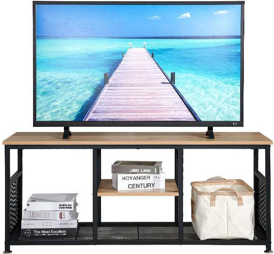 TV Stand Edge Made of Metal and Wood Sonoma-artisan M120xD40xH50cm