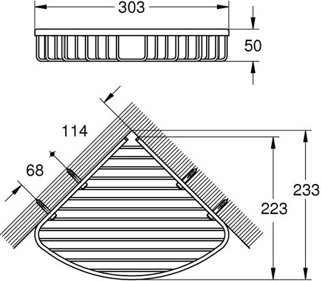 Grohe Επιτοίχια Σπογγοθήκη Inox Ασημί