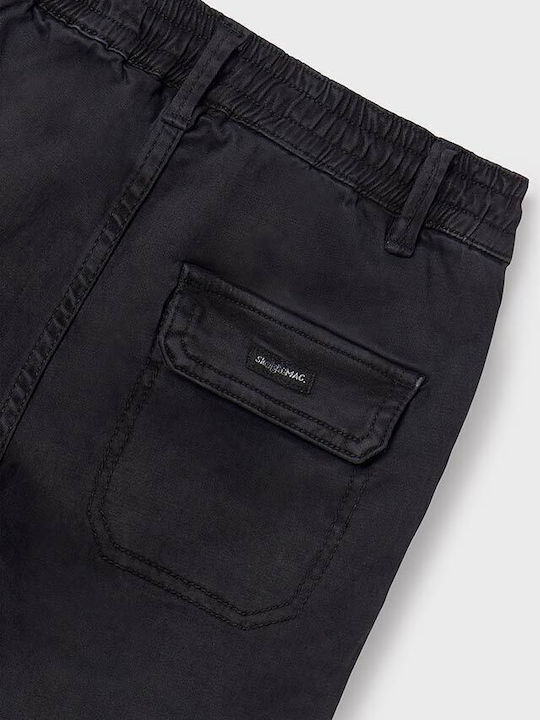 Mayoral Pantaloni cargo copii din material textil Negru