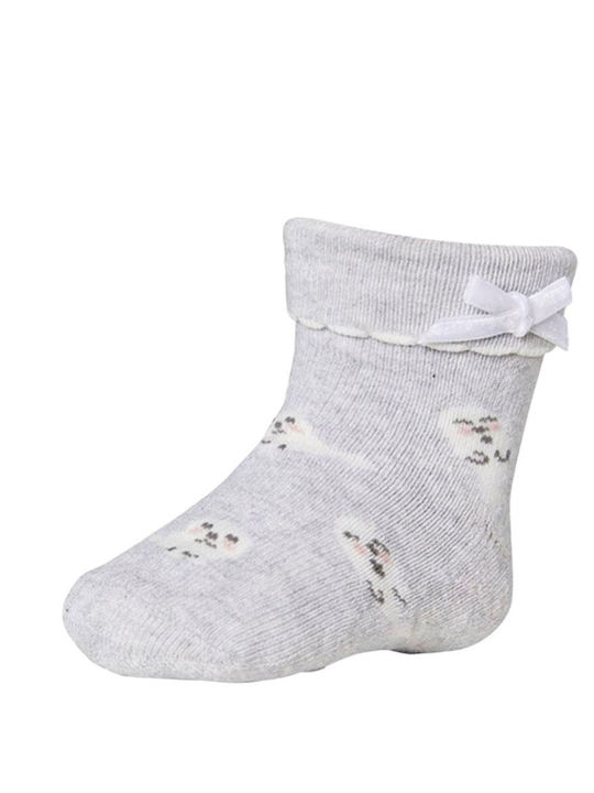 Ysabel Mora Girls 2 Pack Non-Slip Ankle Socks Gray