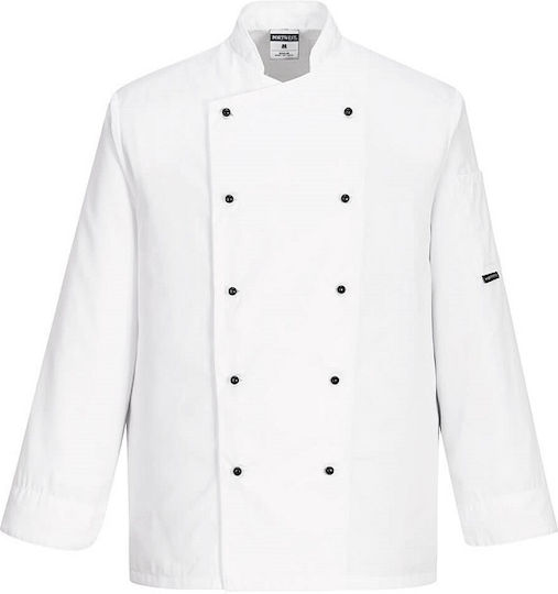 Portwest Chef Long Sleeve Jacket White