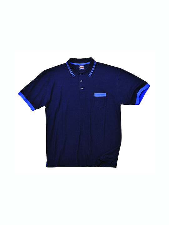 Portwest Men's Short Sleeve Work Shirt Polo Black