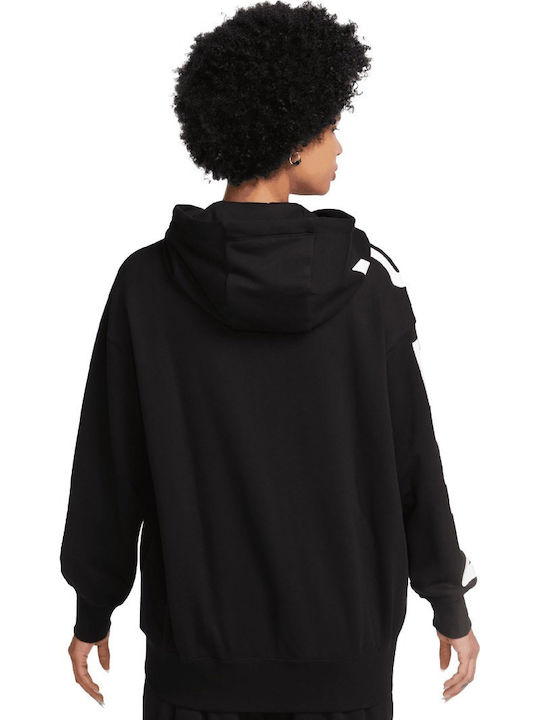 Long Women's Sweatshirt Jacket Black