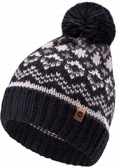 Pom Pom Beanie Unisex Σκούφος Πλεκτός σε Λευκό χρώμα