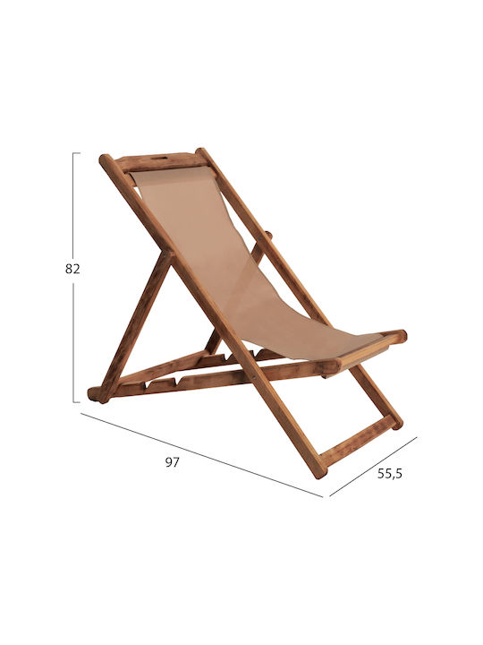 Deckchairs Wooden Mocha 55.5x97x82cm