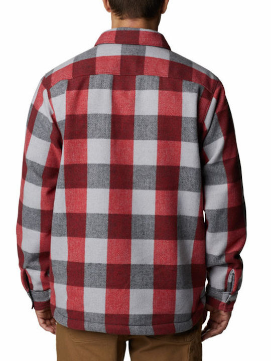 Columbia Men's Shirt Long Sleeve Checked Red