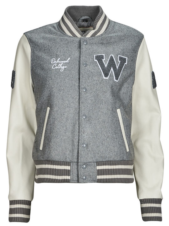 Κοντό Γυναικείο Bomber Jacket Γκρι