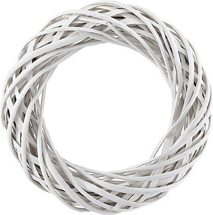 Palma Emporio Wooden Decorative Wreath for DIY Crafts White 5x5cm