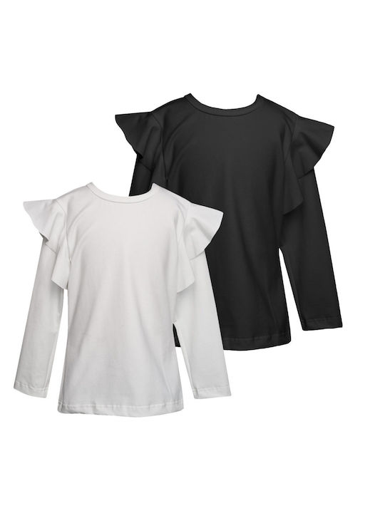 Two In A Castle Kids Blouse Long Sleeve Black