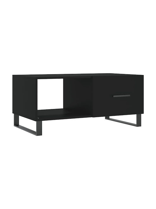 Rectangular Wooden Coffee Table Black L90xW50xH40cm