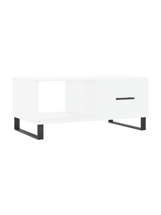 Rectangular Wooden Coffee Table White L90xW50xH40cm