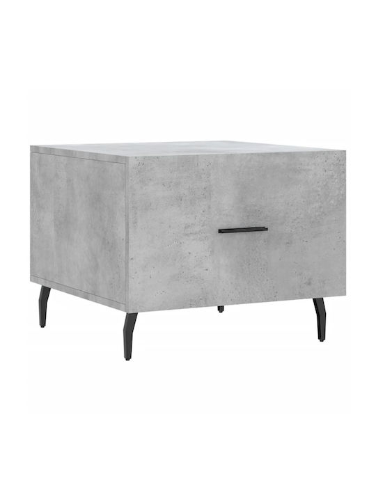 Square Wooden Side Table Gray L50xW50xH40cm