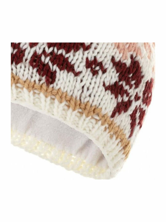 Pom Pom Beanie Γυναικείος Fleece Σκούφος Πλεκτός σε Ροζ χρώμα