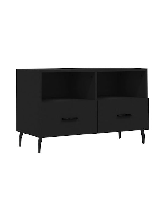 Particle Board TV Furniture with Drawers Black L80xW36xH50cm