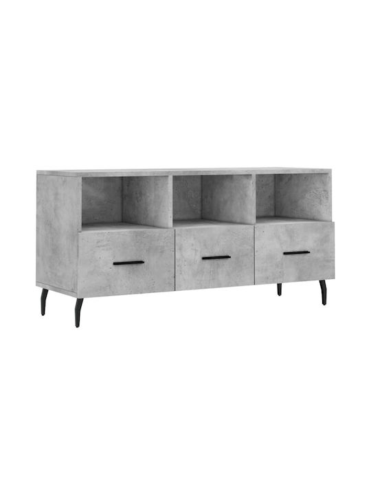 Particle Board TV Furniture with Drawers Gray L102xW36xH50cm