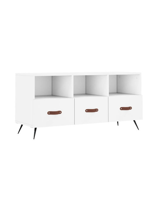 Έπιπλο Τηλεόρασης Λευκό Μ102xΠ36xΥ50cm 829004