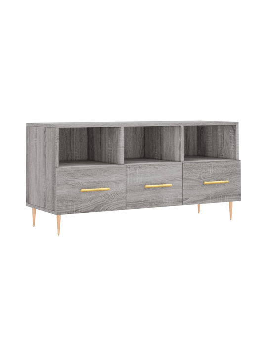 TV Stand Wooden Gray L102xW36xH50cm