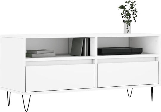 Έπιπλο Τηλεόρασης Λευκό Μ100xΠ34.5xΥ44.5cm