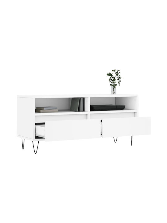 Έπιπλο Τηλεόρασης Λευκό Μ100xΠ34.5xΥ44.5cm