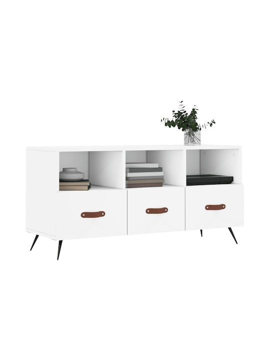 Έπιπλο Τηλεόρασης Λευκό Μ102xΠ36xΥ50cm 829004