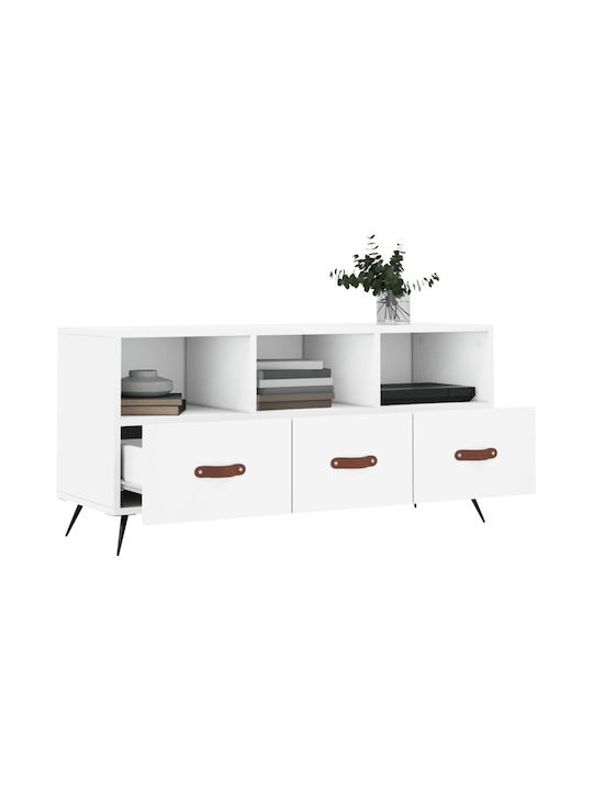 Έπιπλο Τηλεόρασης Λευκό Μ102xΠ36xΥ50cm 829004