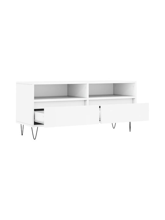 Έπιπλο Τηλεόρασης Λευκό Μ100xΠ34.5xΥ44.5cm