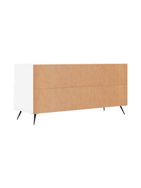 Έπιπλο Τηλεόρασης Λευκό Μ102xΠ36xΥ50cm 829004