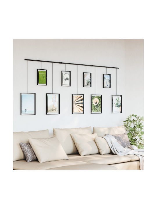 Umbra Multi Wall-Mounted Picture Frame 9 Photos Metallic Black 9 Pieces