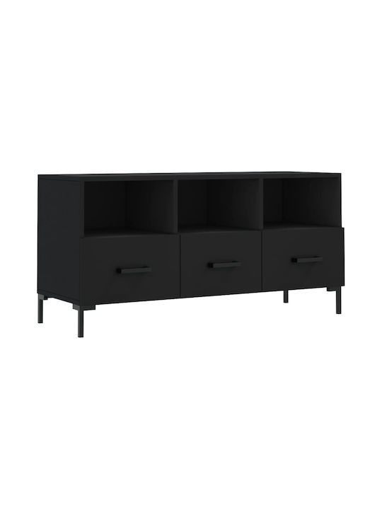 TV Stand Wooden Black L102xW36xH50cm