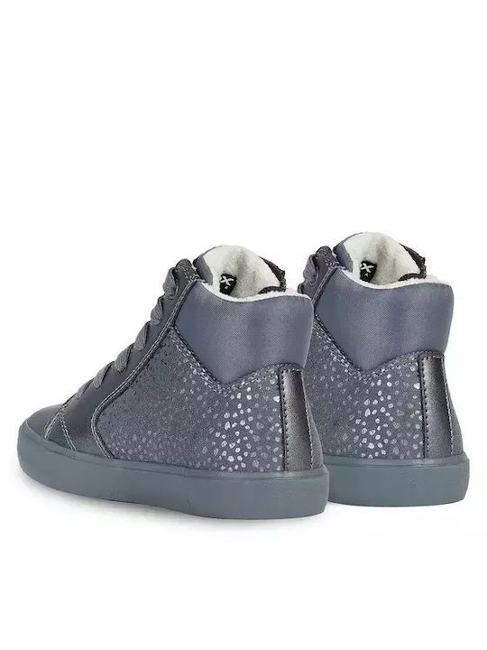 Geox Kids Sneakers High Anatomic Silver