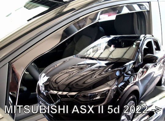 Heko Set of Windbreakers Front Car Dark Fime for Mitsubishi Asx 2pcs