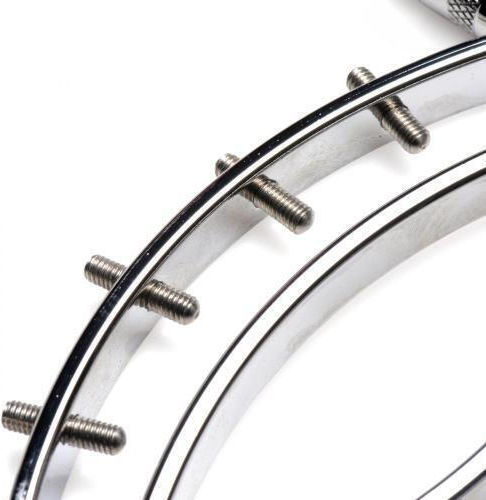 XR BDSM Accessory Master Series Spread 'Em Poker Vagina Clamp with Adjustable Pressure Screws σε Ασημί Χρώμα