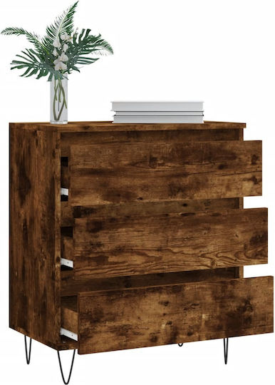 Wooden Chest of Drawers with 3 Drawers 60x35x70cm