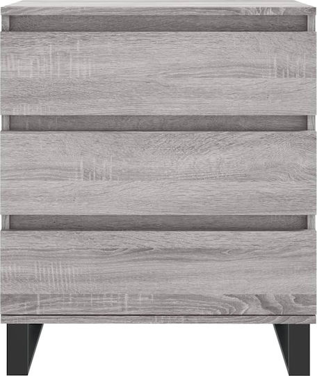 Comoda pentru Dormitor cu 3 sertare Gri 60x35x70buc