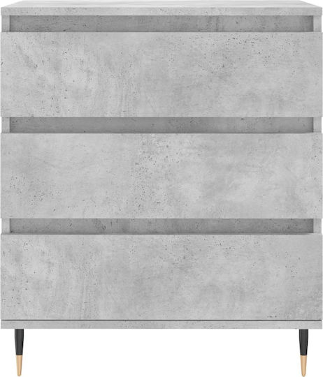 Comoda pentru Dormitor cu 3 sertare Gri 60x35x70buc