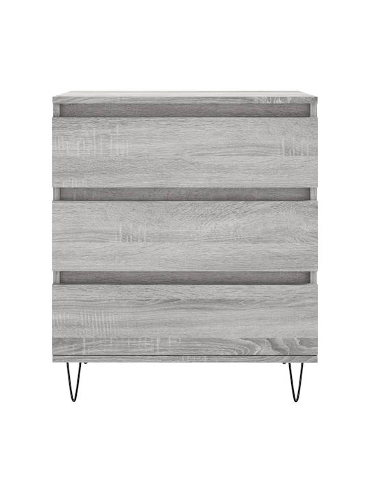 Wooden Bedroom Chest of Drawers with 3 Drawers 60x35x70cm