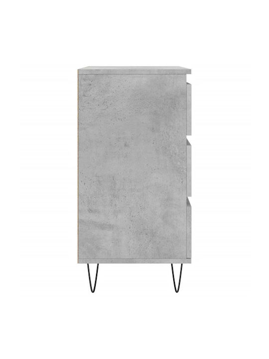 Συρταριέρα Κρεβατοκάμαρας mit 3 Schubladen Gray 60x35x70cm