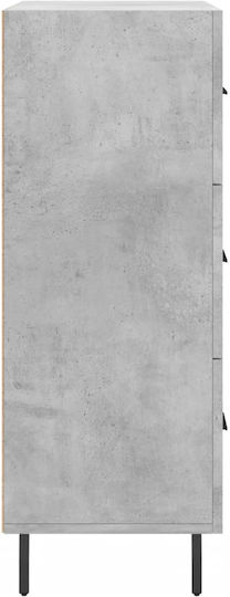 Comoda pentru Dormitor cu 3 sertare Gri 69.5x34x90buc