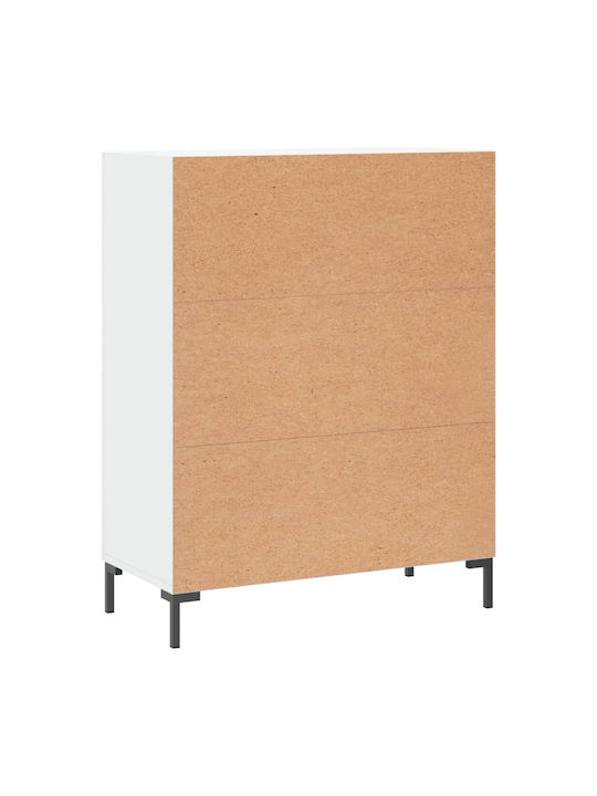 Συρταριέρα Κρεβατοκάμαρας mit 3 Schubladen Weiß 69.5x34x90cm
