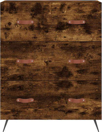 Συρταριέρα Κρεβατοκάμαρας mit 3 Schubladen 69.5x34x90cm