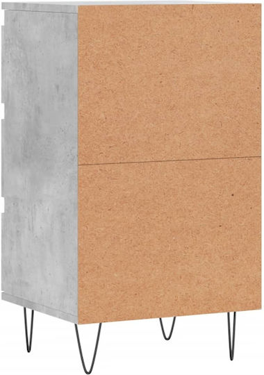 Comoda pentru Dormitor cu 3 sertare Gri 40x35x70buc