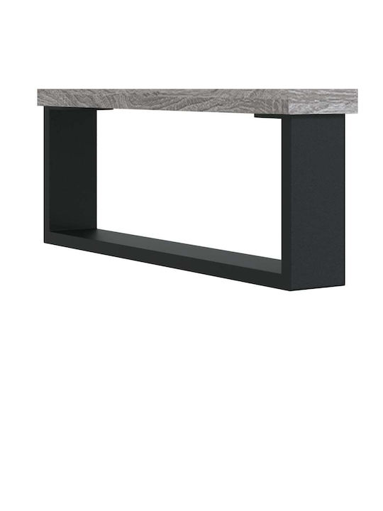 Wooden Chest of Drawers with 3 Drawers Gray 40x35x70cm