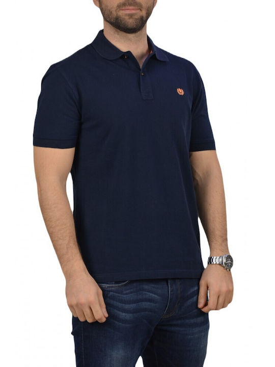 Ascot Sport Ανδρικό Αθλητικό T-shirt Κοντομάνικο Polo Navy Μπλε