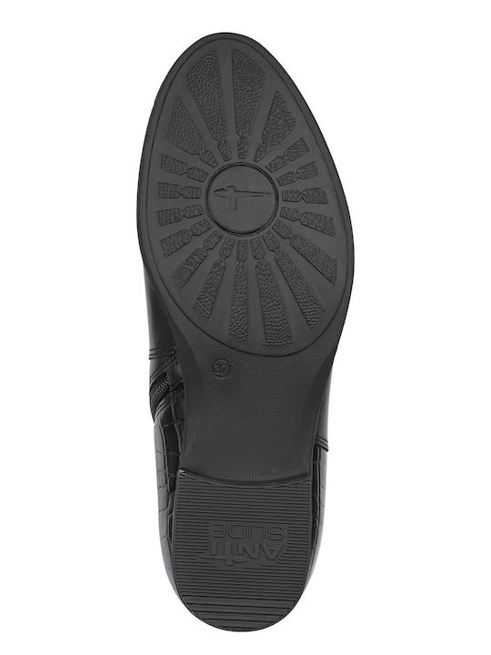 Leder Stiefeletten Damen Schwarz