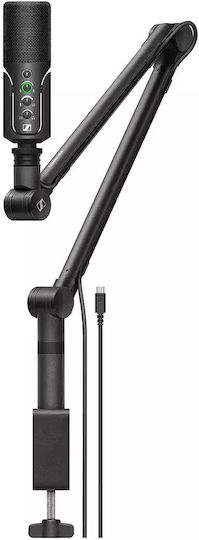 Sennheiser Profile Кондензаторен Микрофон с USB Type-C Настолен за Вокали в Черен Цвят