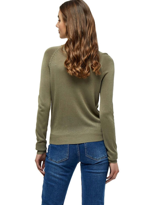 Desires Damen Langarm Pullover Khaki